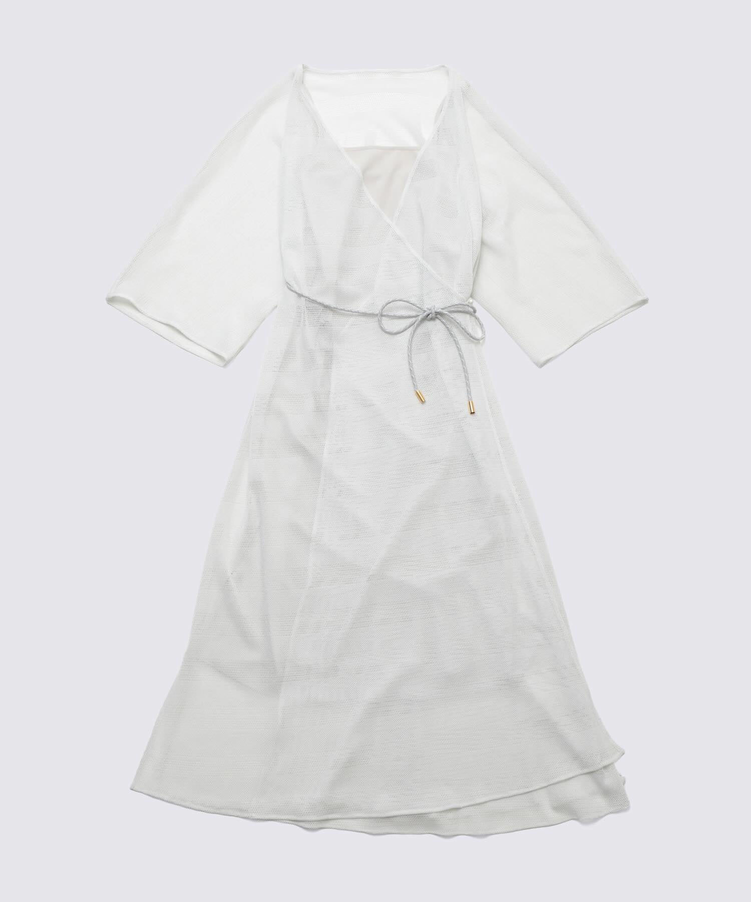 ラッセルメッシュ ガウンワンピース ライトグレー - Foo Tokyo公式ストア