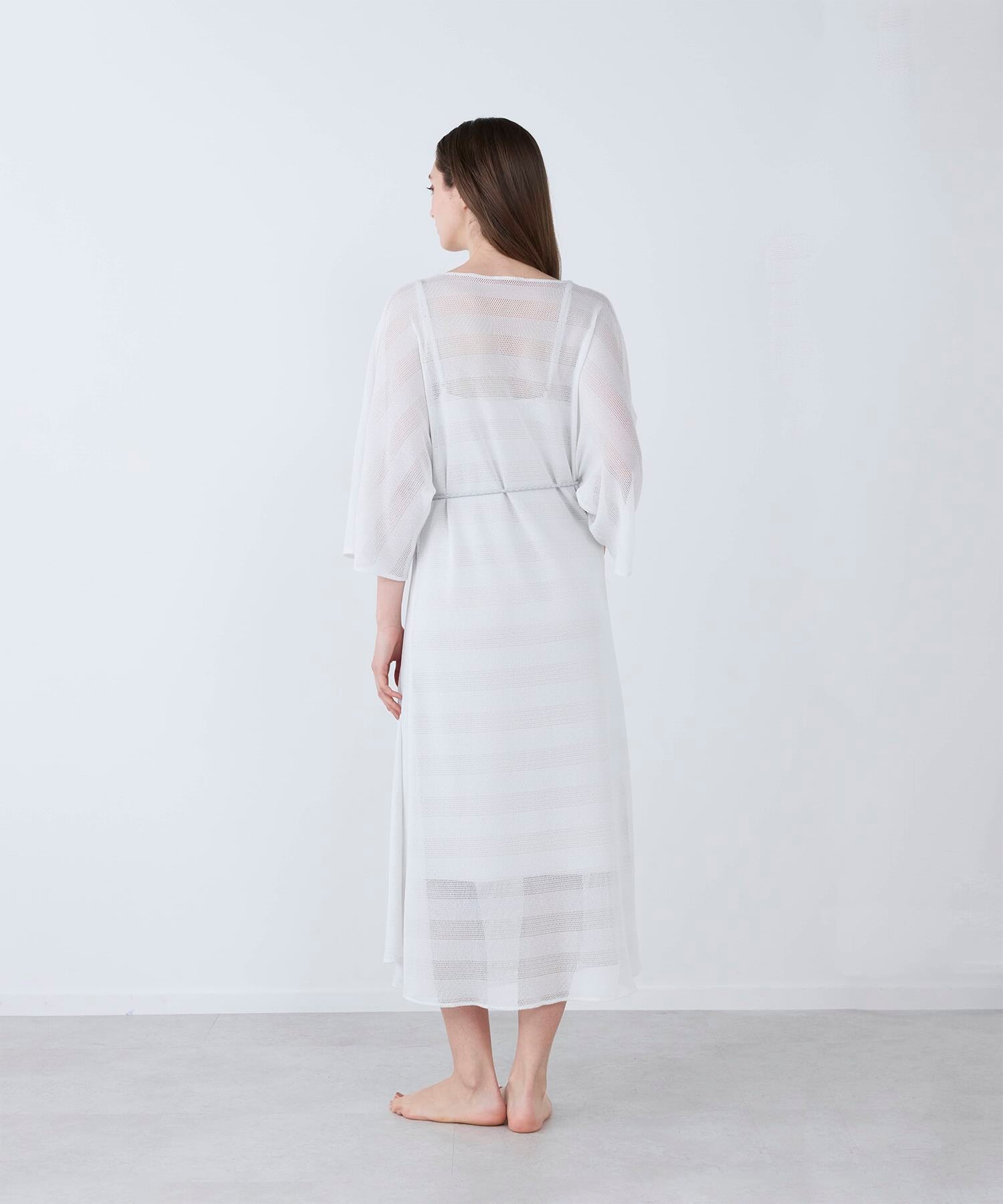 ラッセルメッシュ ガウンワンピース ライトグレー - Foo Tokyo公式ストア