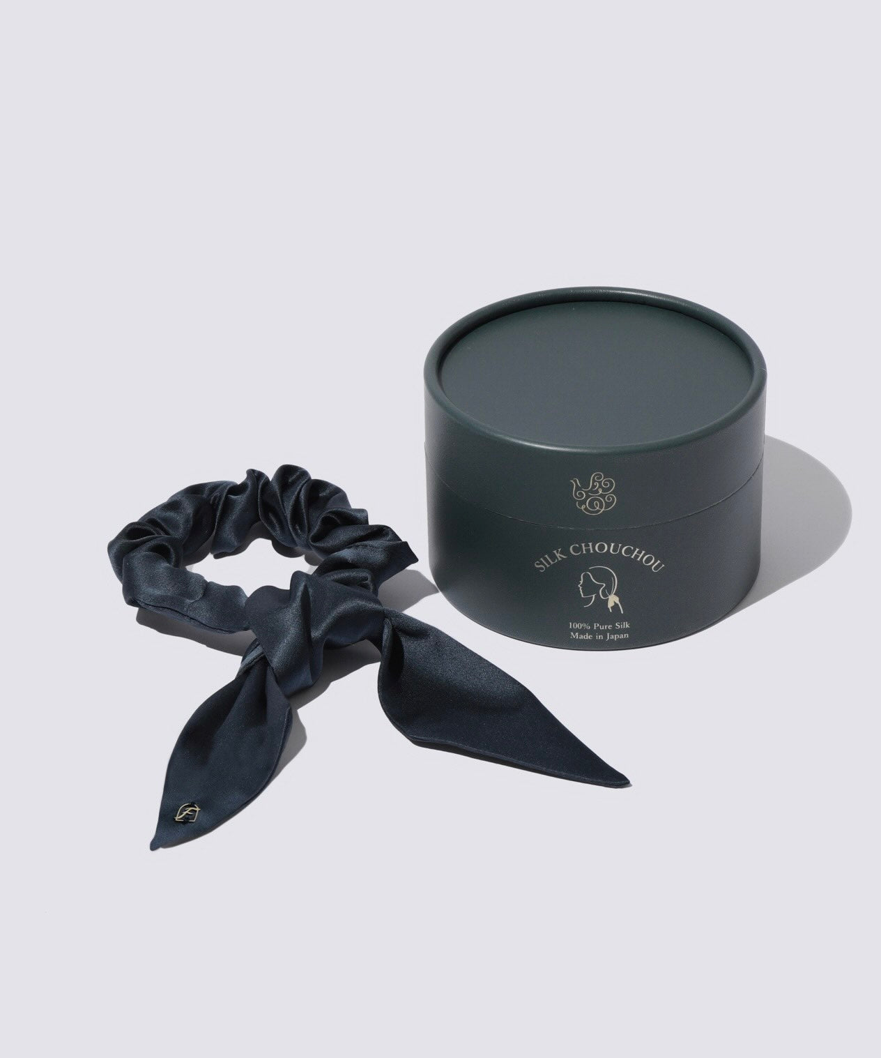 シルクリボンシュシュ 2WAYタイプ  エレガントネイビー - Foo Tokyo公式ストア