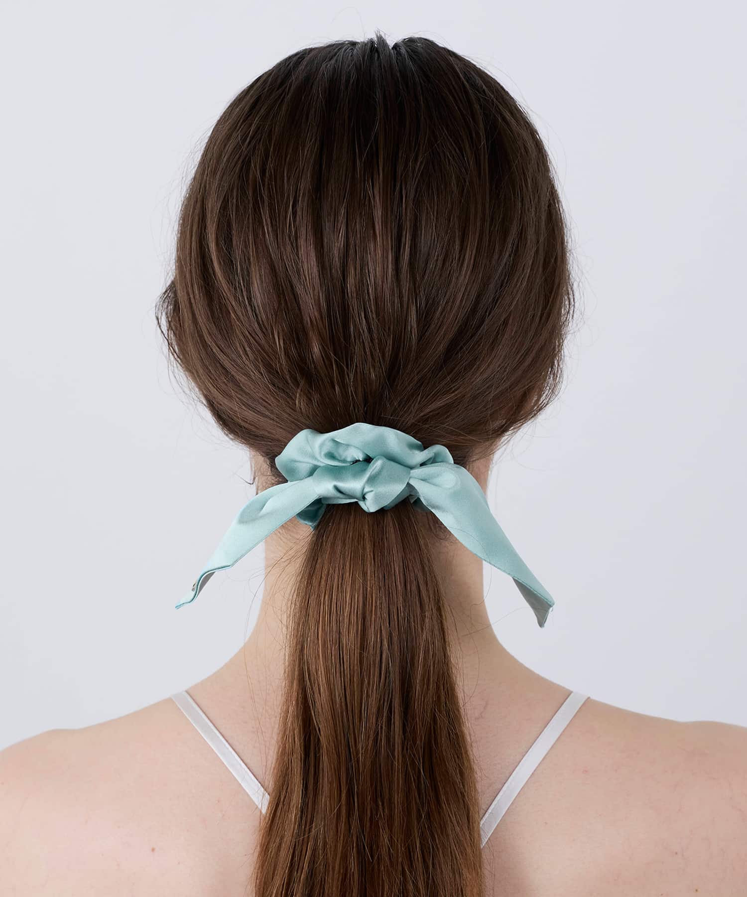 シルクリボンシュシュ 2WAYタイプ  ミントグリーン