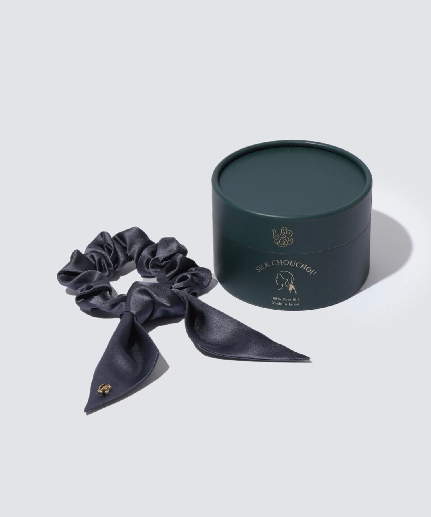 シルクリボンシュシュ 2WAYタイプ  チャコールグレー - Foo Tokyo公式ストア