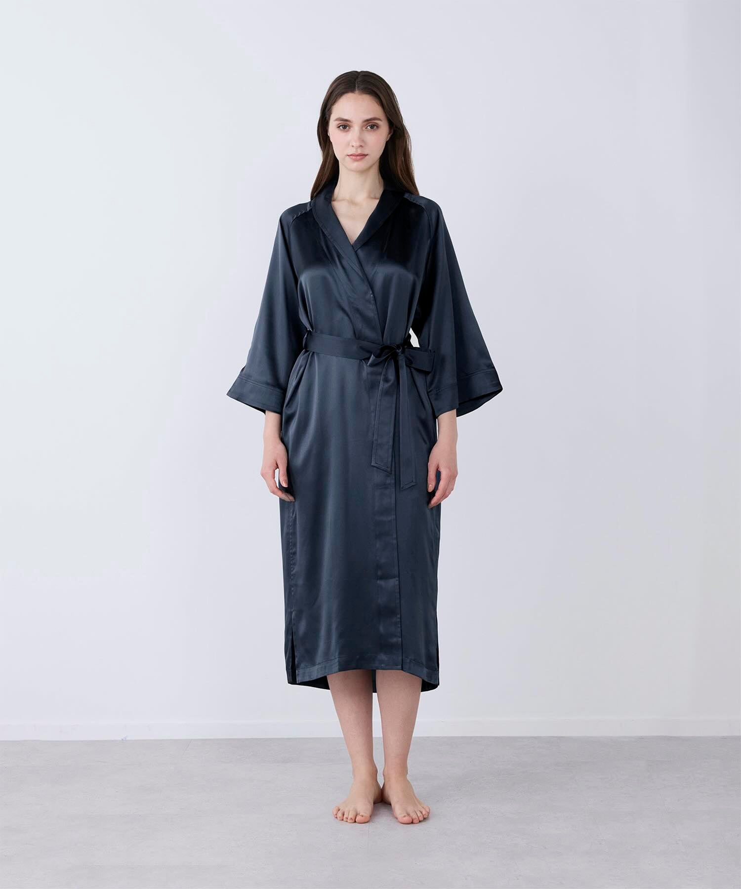 シルクガウン エレガントネイビー