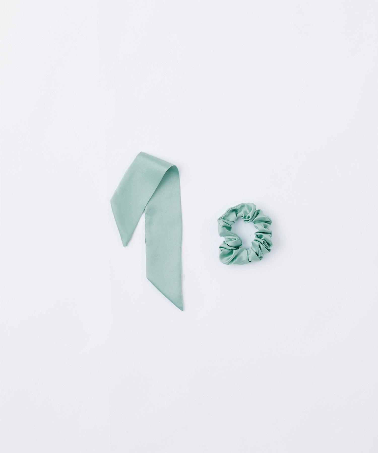 シルクリボンシュシュ 2WAYタイプ  ミントグリーン