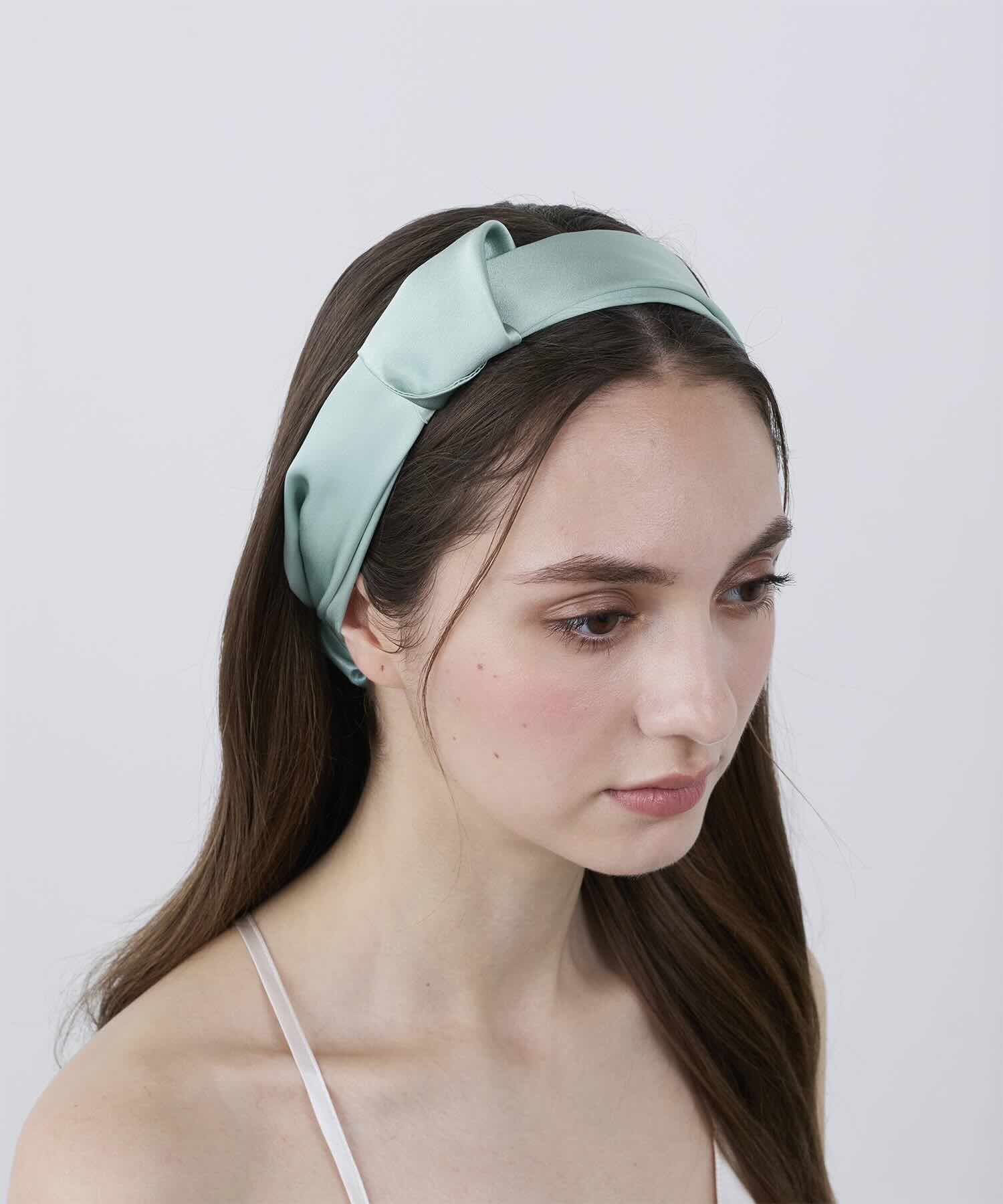 シルクヘアバンド ミントグリーン