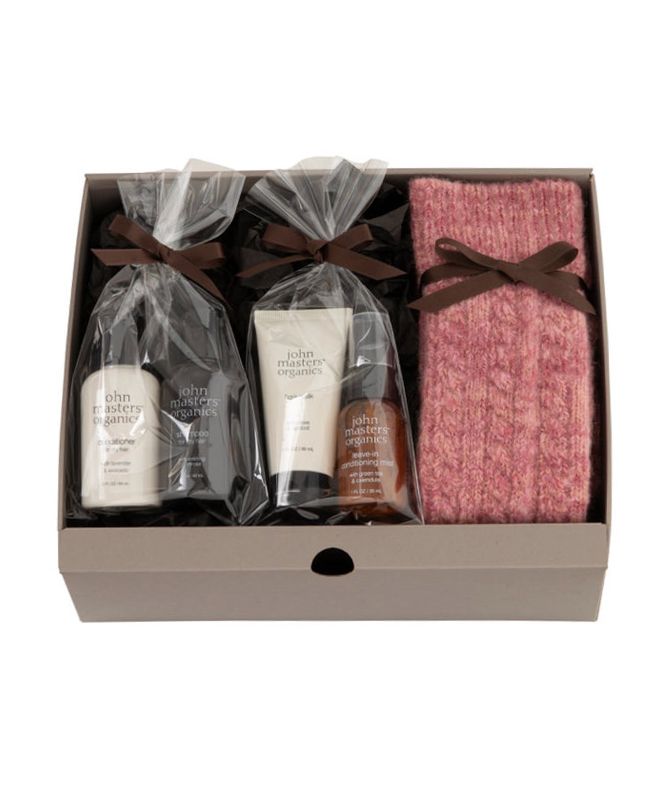 【john masters organics コラボギフト】トラベルケアギフト＆ニット ルームソックス（ピンク×クリーム） - Foo Tokyo Japan 公式オンラインストア
