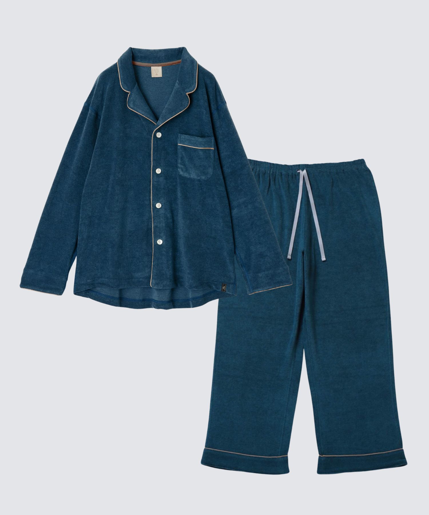 【セットアップ】コットンパジャマ ターコイズ