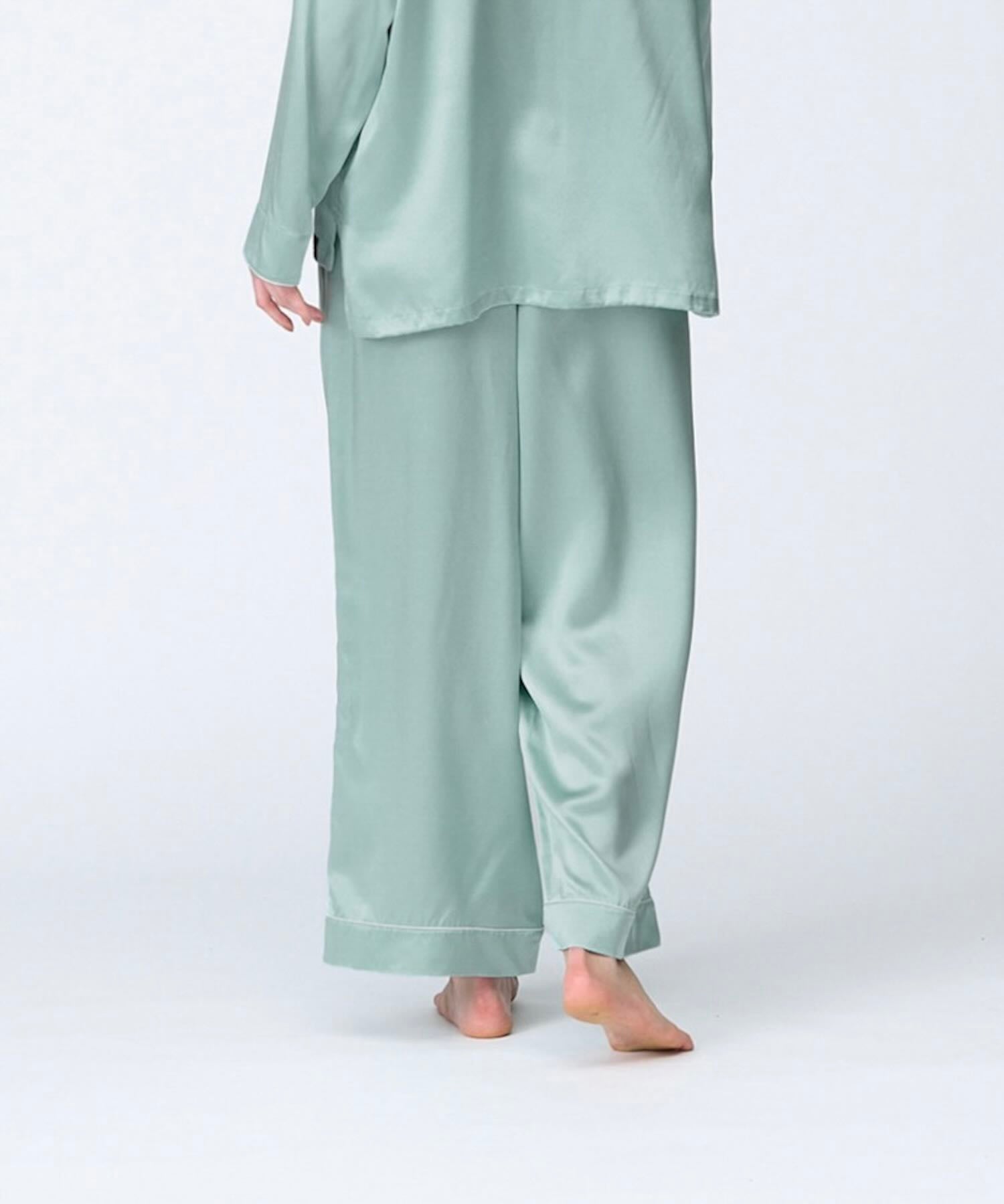 【ボトムス】シルクパジャマ ミントグリーン