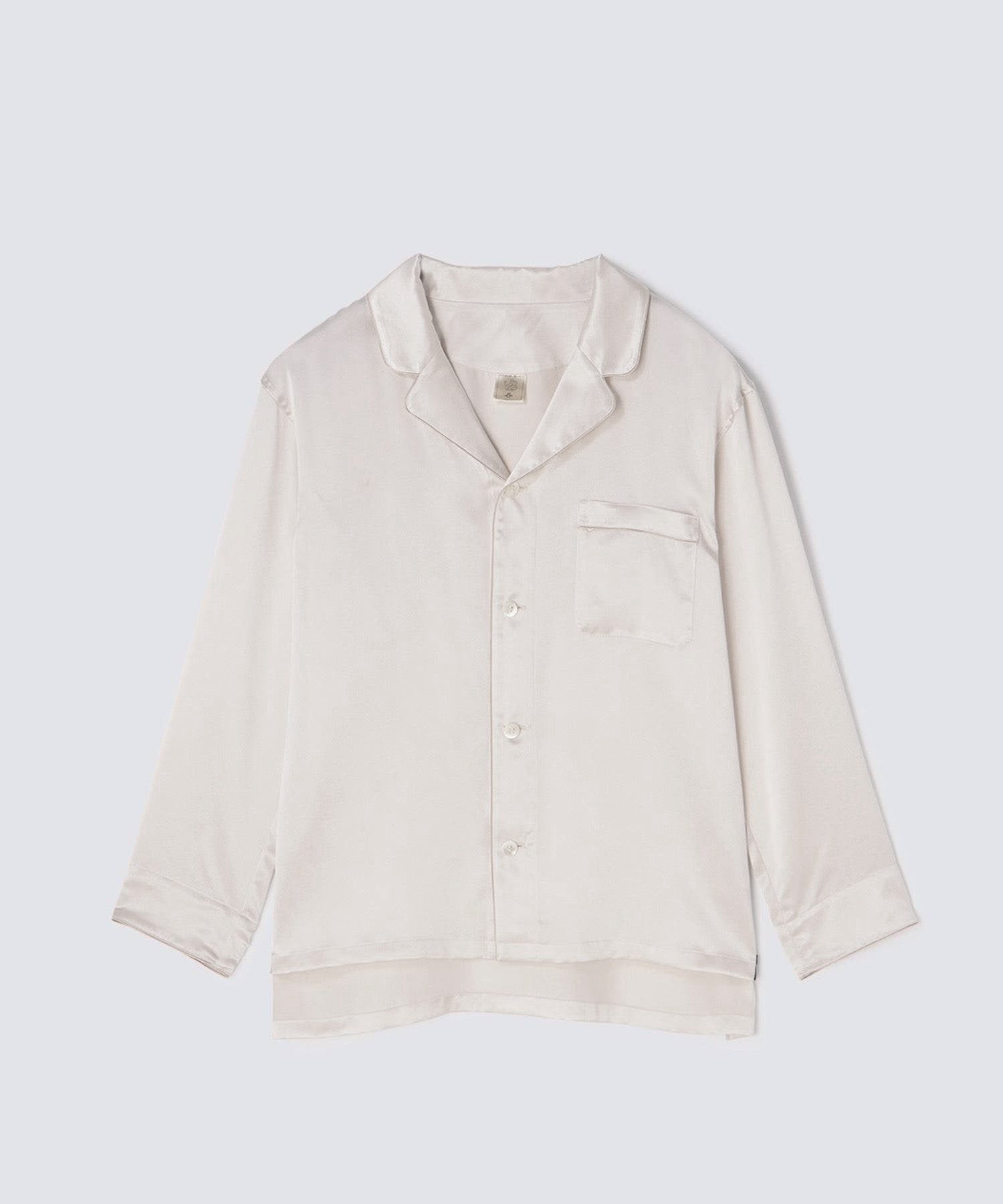 【トップス】シルクパジャマ パールホワイト