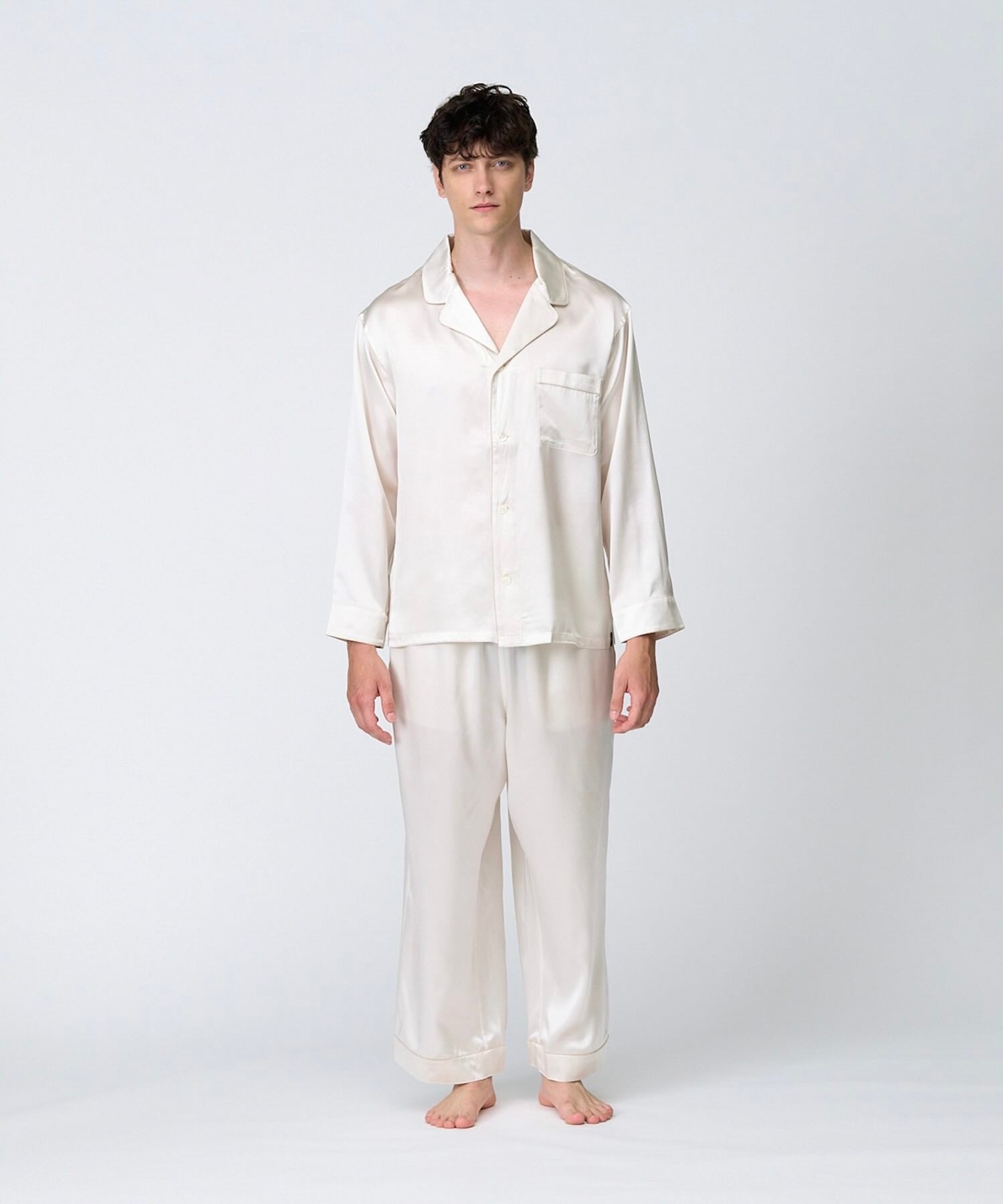 【セットアップ】シルク100%パジャマ foo tokyo Foo Tokyo 公式ストア | 【セットアップ】シルクパジャマ ミントグリーン