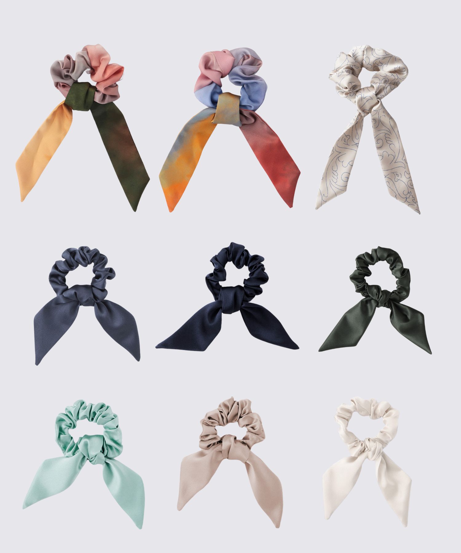 ウォータカラー シルクリボンシュシュ 2WAYタイプ イブニンググロウ