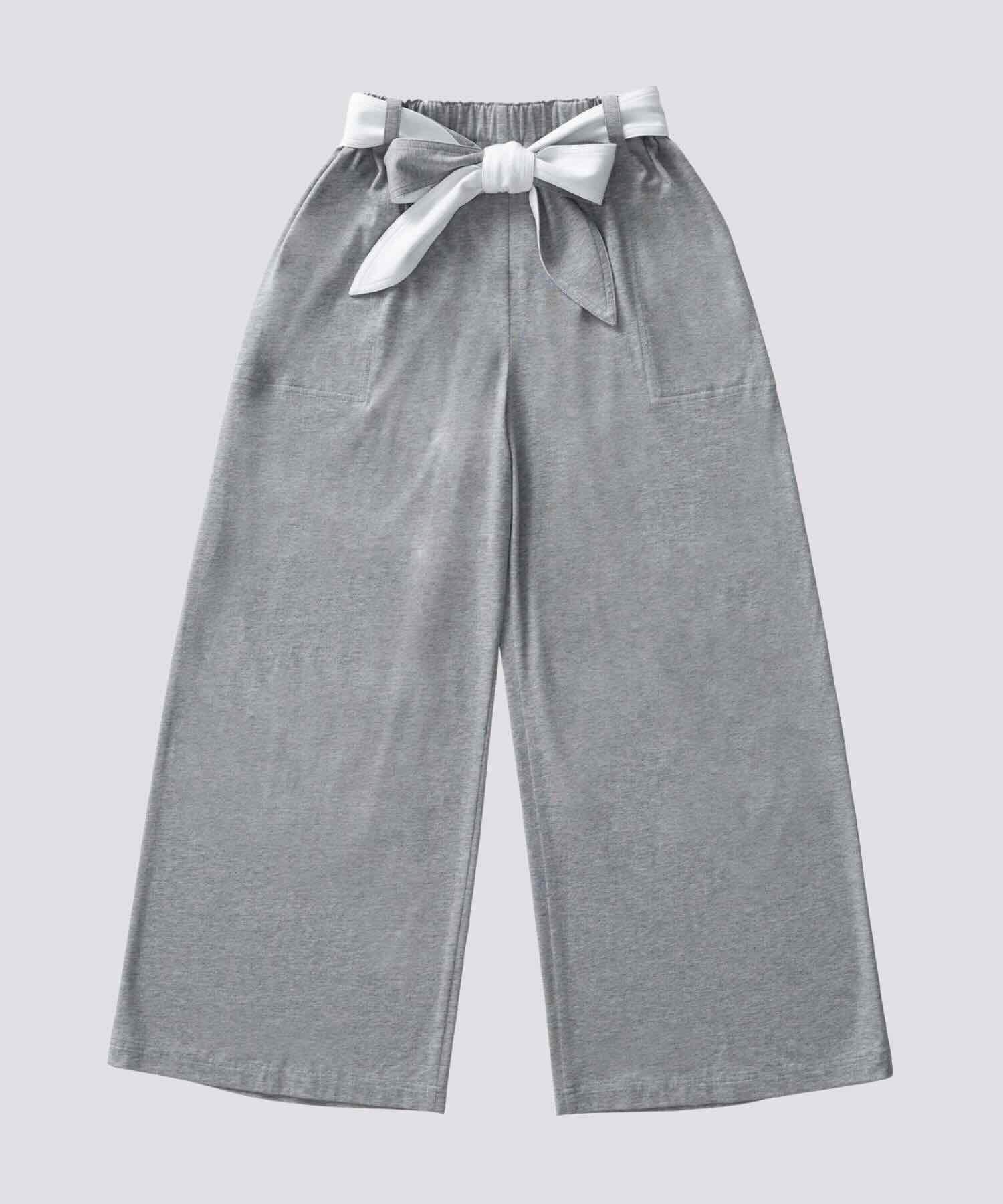 スビンコットン ワイドパンツ グレー