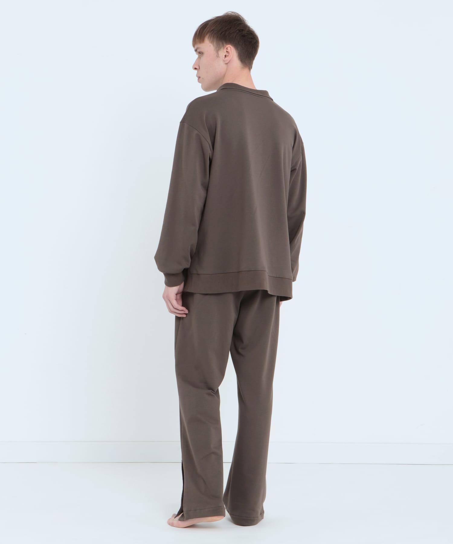 タFoo Tokyo オーガニックコットン チャコールブラウン M 上下セット Foo Tokyo 公式ストア | オーガニックコットン スリット