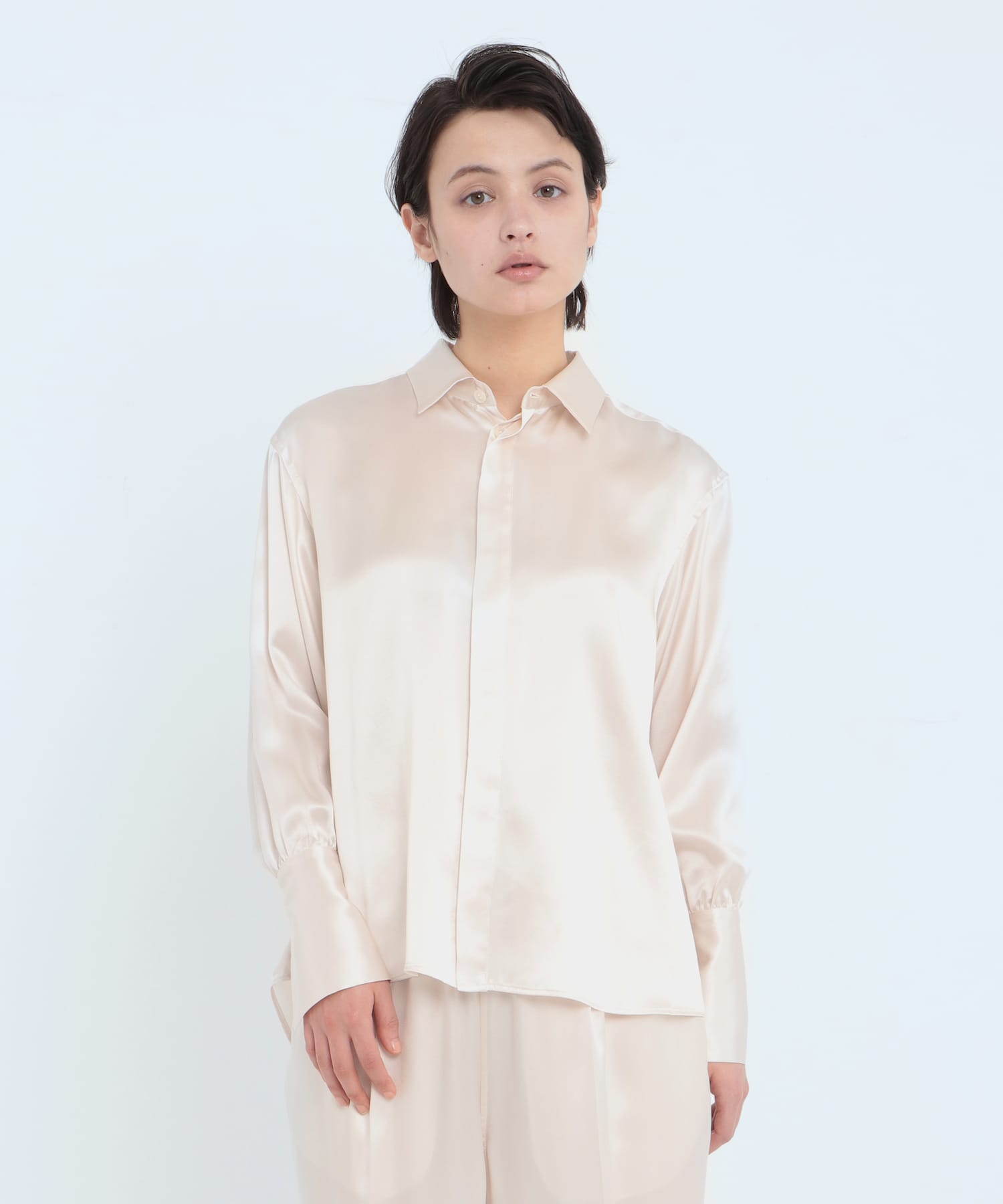 ロングカフス シルクシャツ パールホワイト - Foo Tokyo Japan 公式オンラインストア