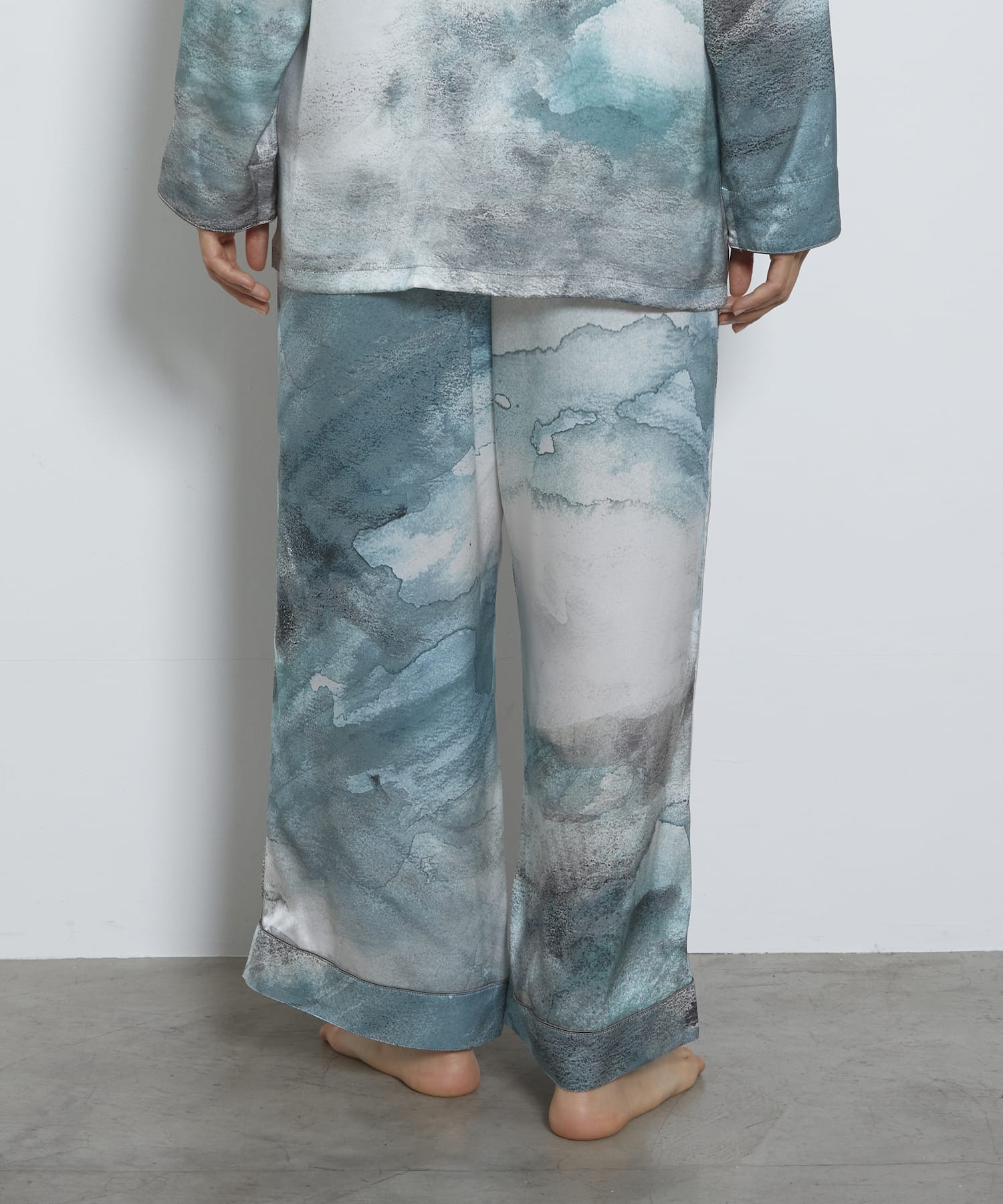 シルクパジャマ ボトムス グリーン - Foo Tokyo Japan 公式オンラインストア