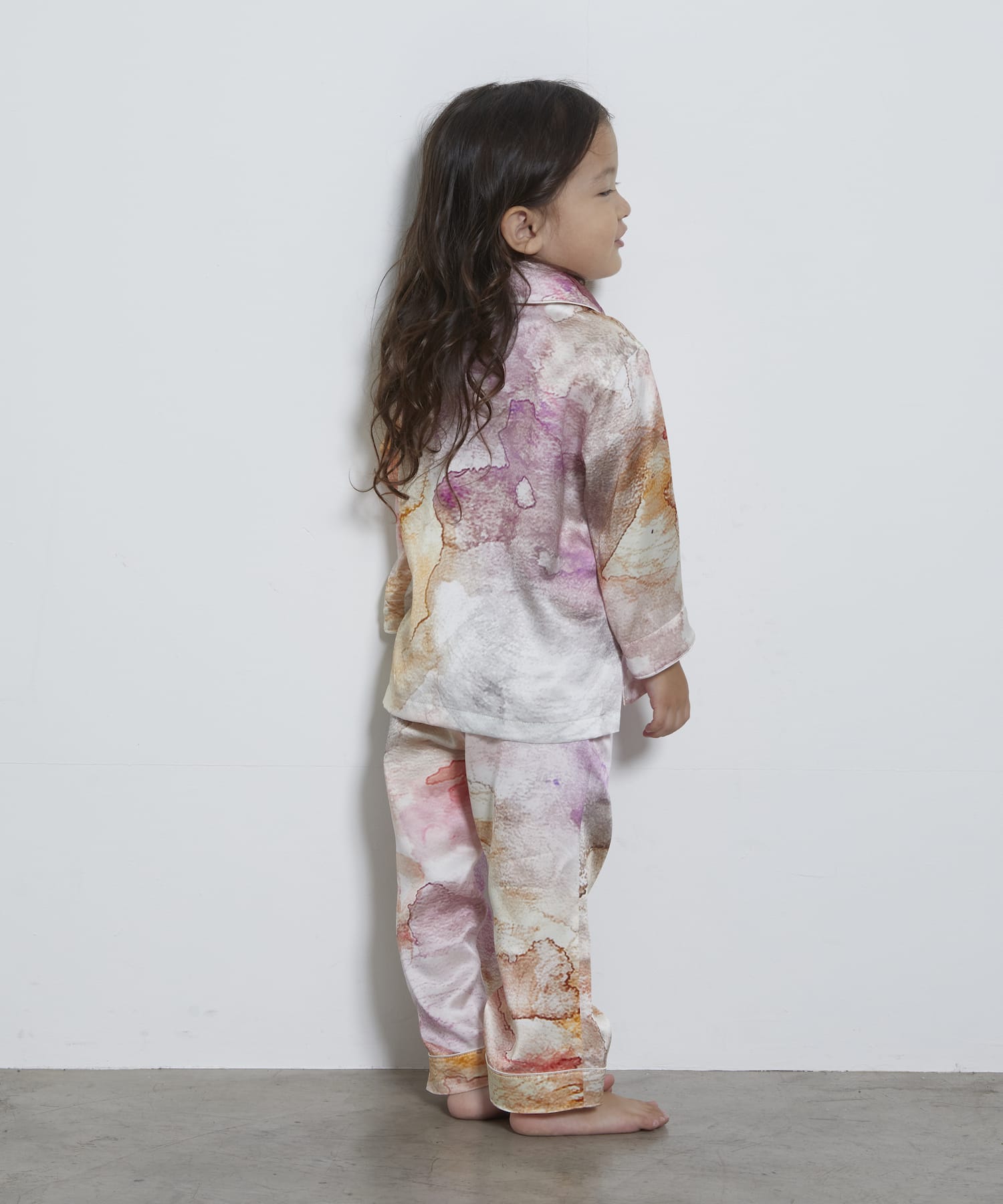 macgraw ローズプリントシルクパジャマセット macgraw ローズプリントシルクパジャマセット