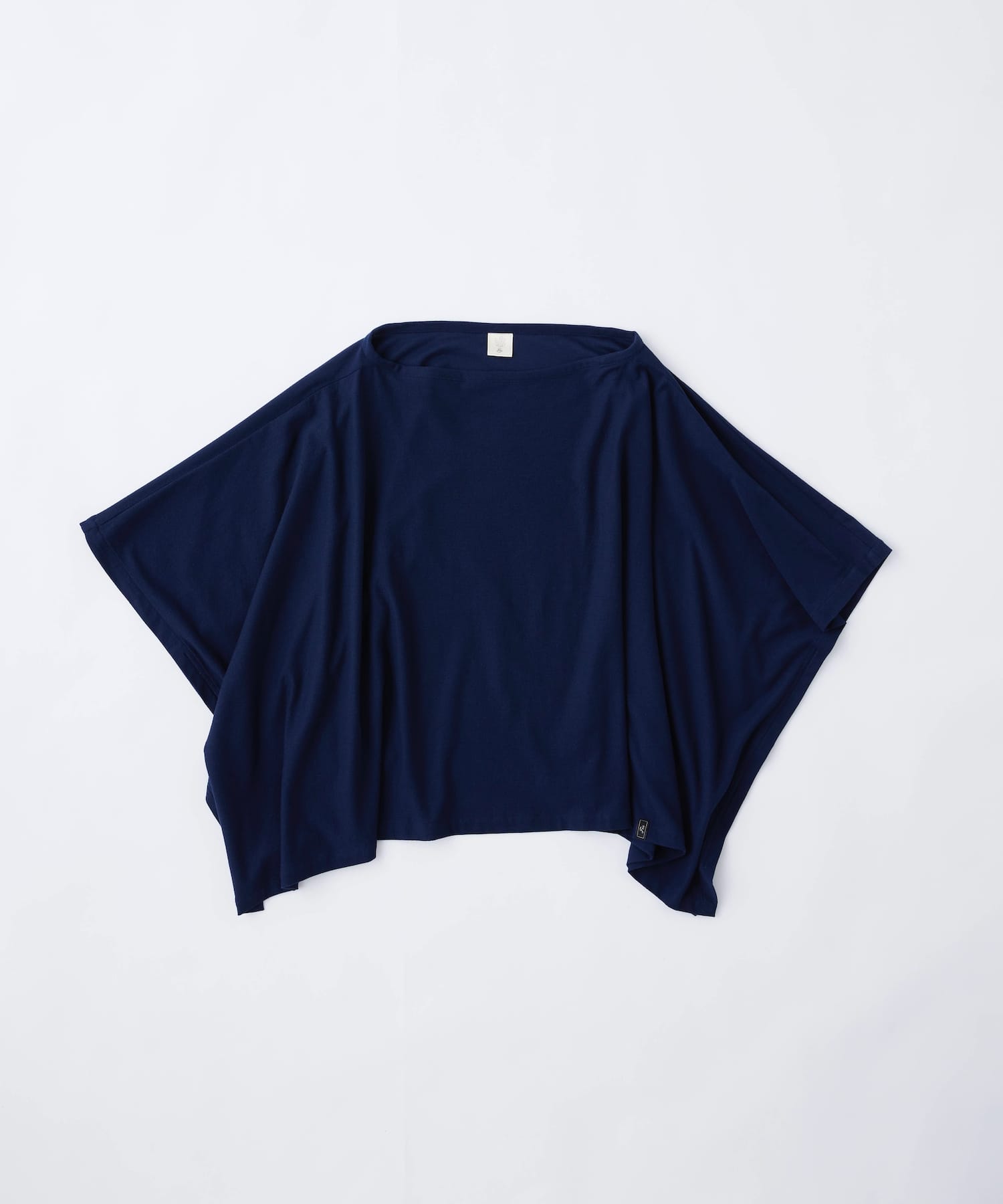 【セットアップ】ロイヤル オーガニックコットン ポンチョ（ネイビー） & ワイドパンツ（グレージュ） - Foo Tokyo公式ストア