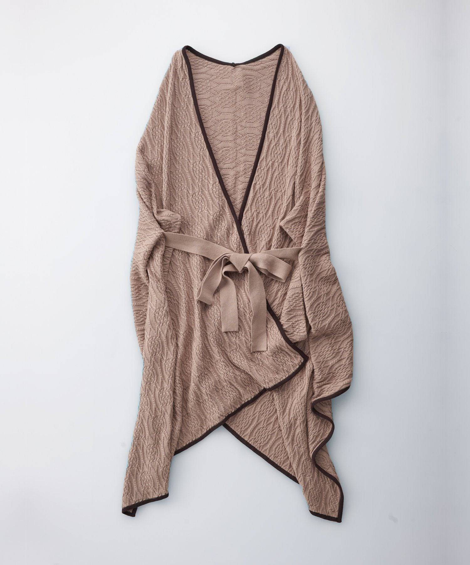 コットンカシミヤ ニットブランケットケープ ベージュ - Foo Tokyo公式ストア