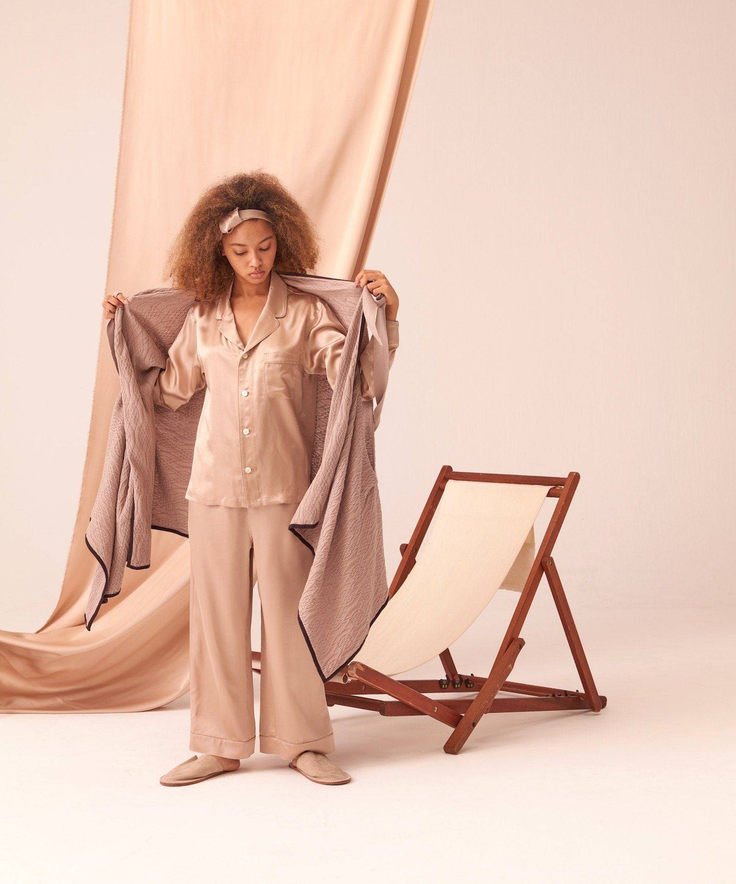 コットンカシミヤ ニットブランケットケープ ベージュ - Foo Tokyo公式ストア