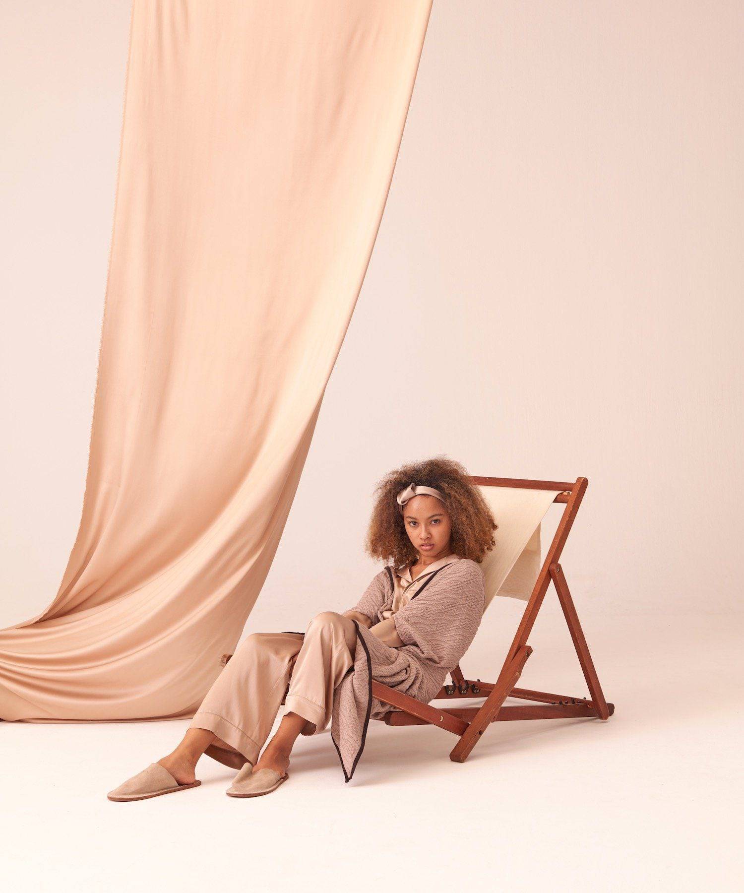 コットンカシミヤ ニットブランケットケープ ベージュ - Foo Tokyo公式ストア