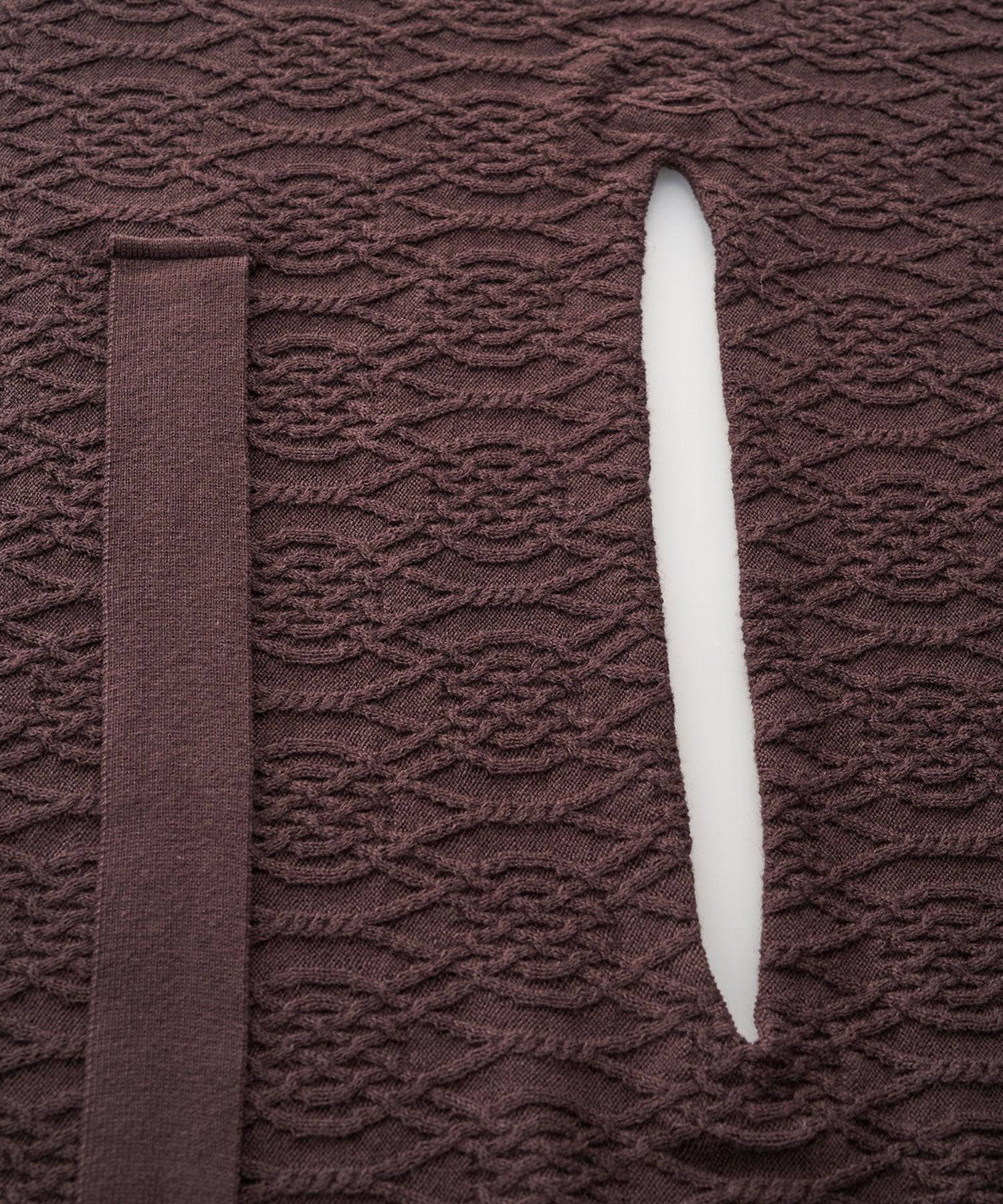 コットンカシミヤ ニットブランケットケープ ダークブラウン - Foo Tokyo公式ストア