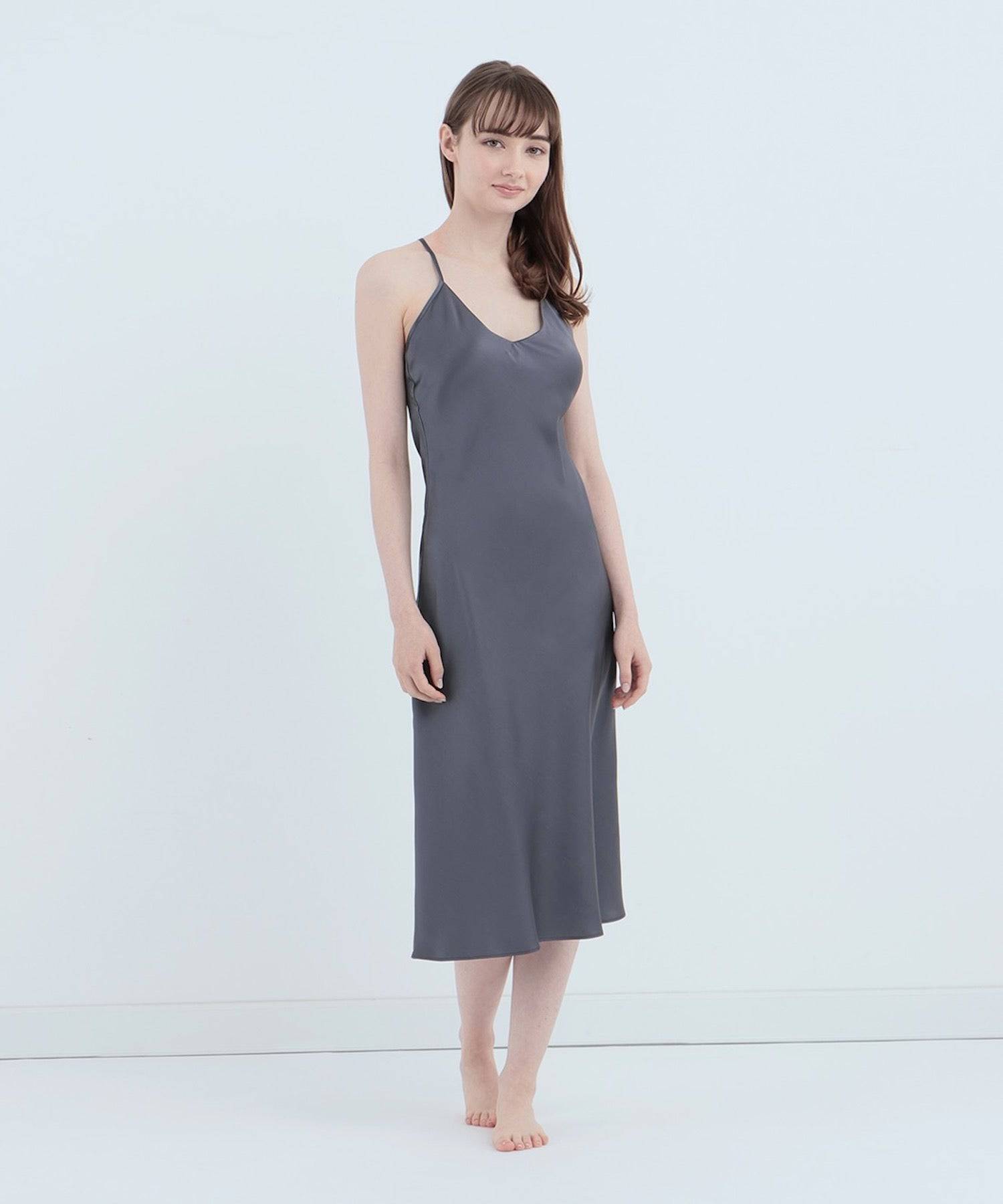 シルクドレス チャコールグレー - Foo Tokyo公式ストア