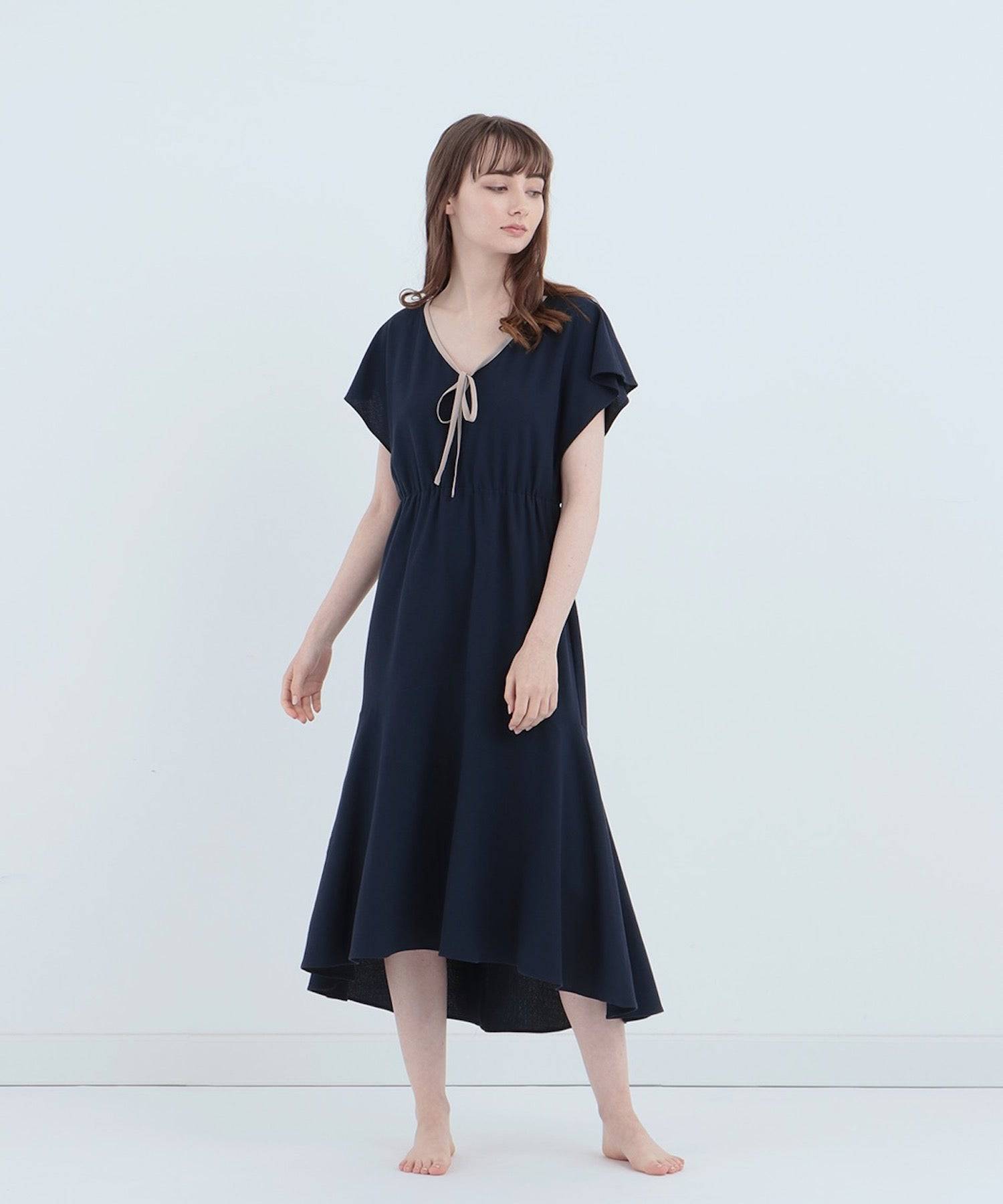 ロイヤル オーガニックコットン フレアワンピース ネイビー - Foo Tokyo公式ストア
