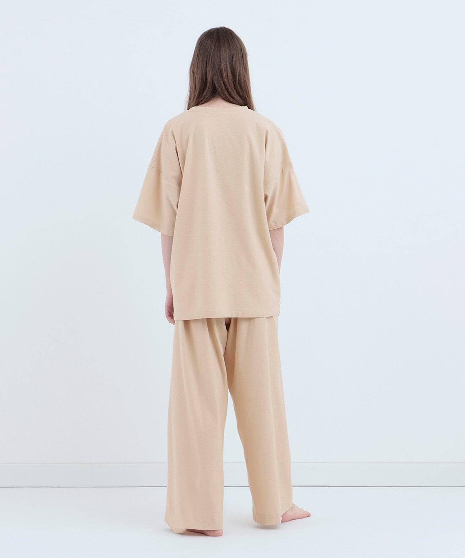 ロイヤル オーガニックコットン  Tシャツ ベージュ - Foo Tokyo公式ストア