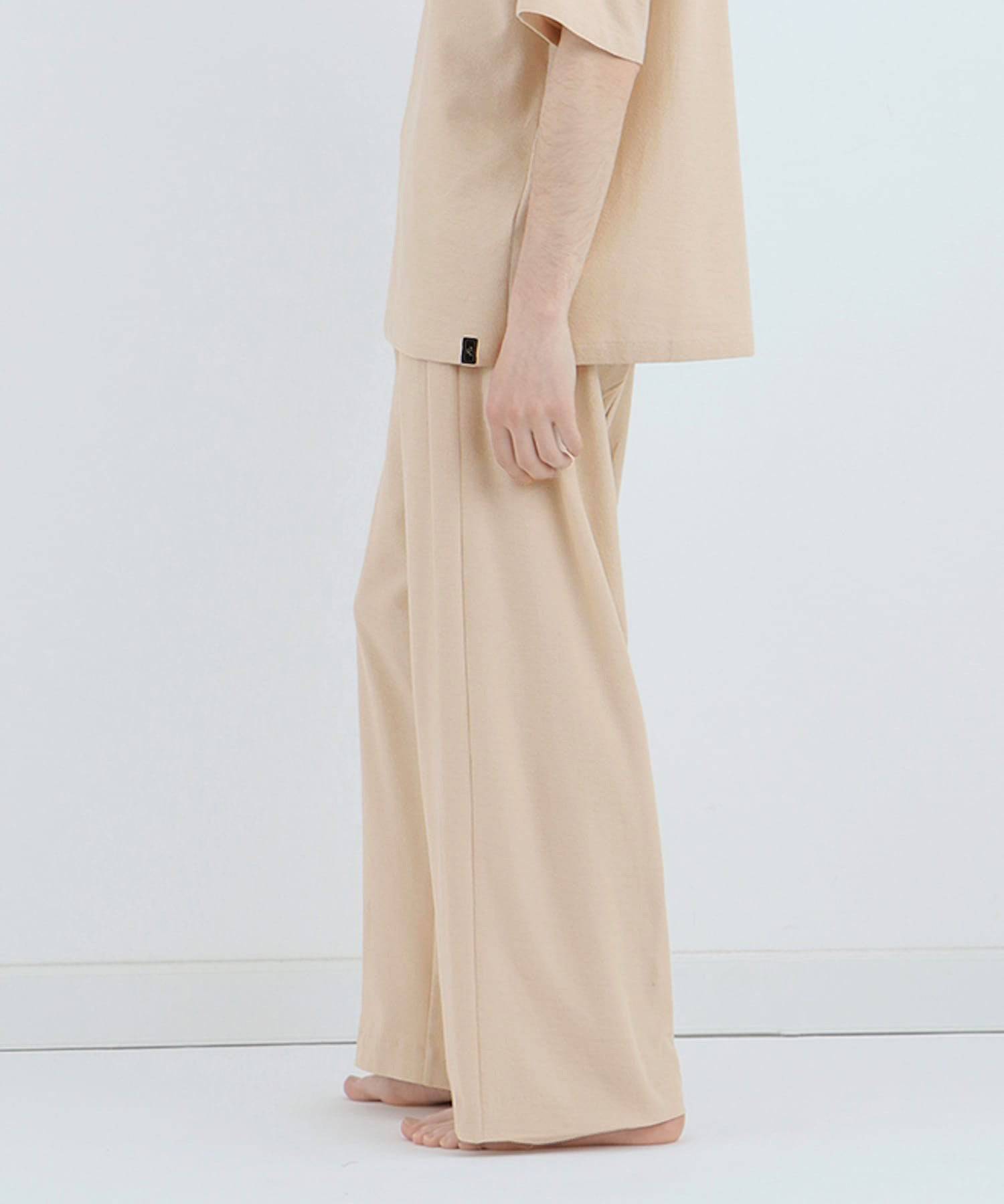 ロイヤル オーガニックコットン ワイドパンツ ベージュ - Foo Tokyo公式ストア