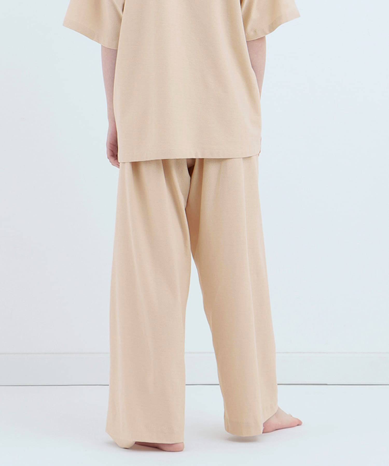 ロイヤル オーガニックコットン ワイドパンツ ベージュ - Foo Tokyo公式ストア