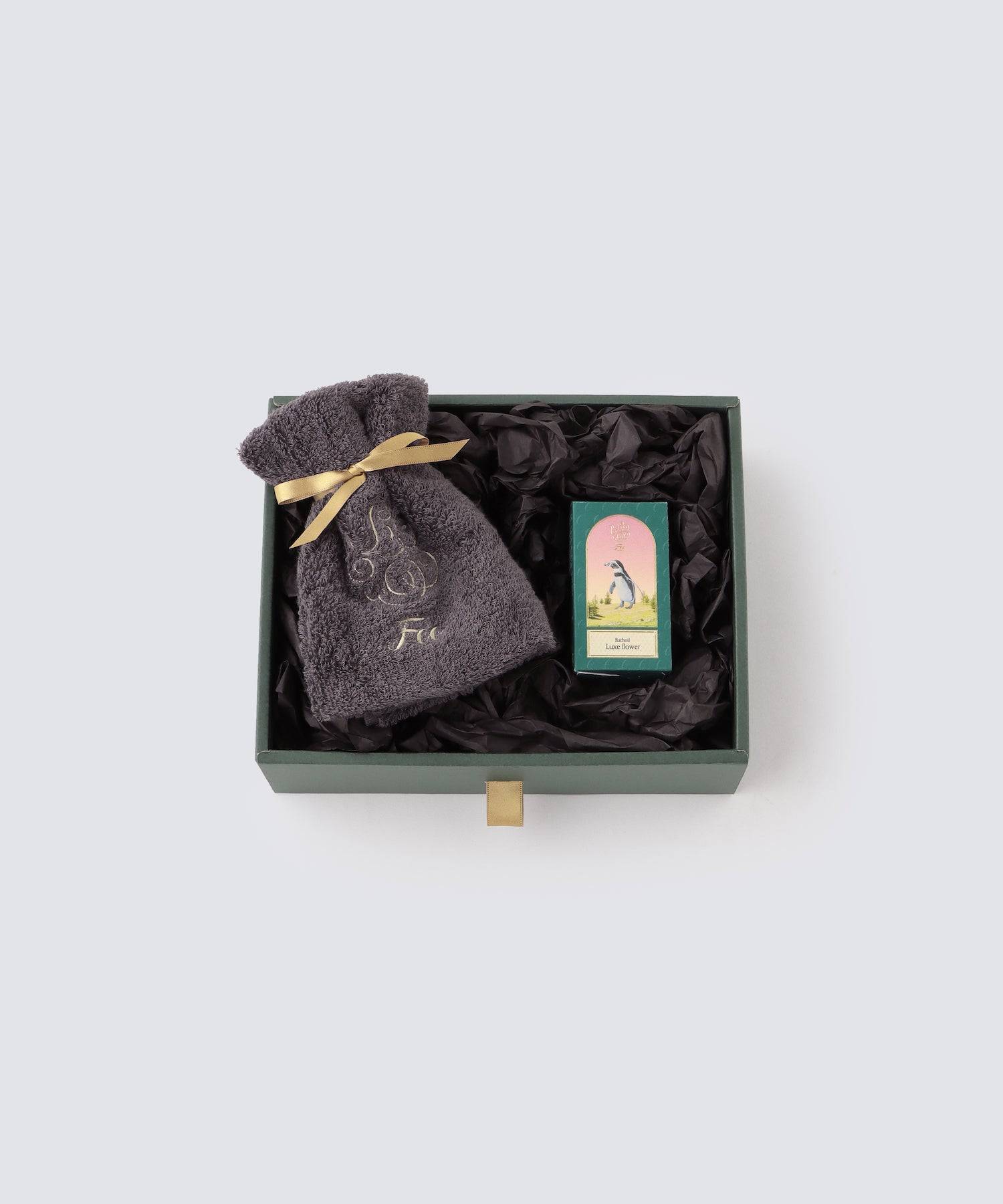 オーガニックコットン ハンドタオル & Foo Tokyo バスオイル Luxe Flower 1本 ギフトセット - Foo Tokyo公式ストア