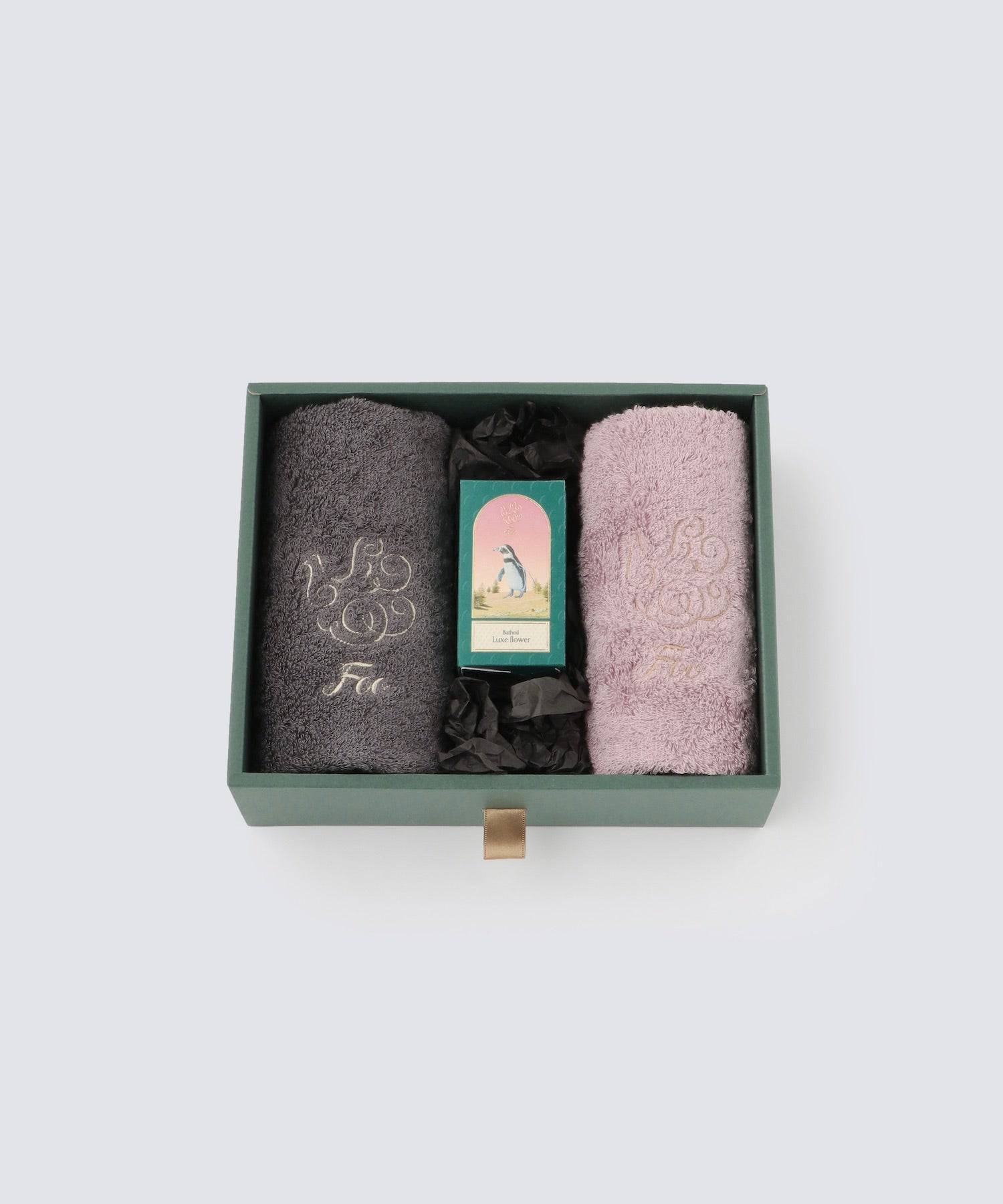 オーガニックコットン ハンドタオル2枚&Foo TokyoバスオイルLuxe Flower 1本ギフトセット - Foo Tokyo公式ストア