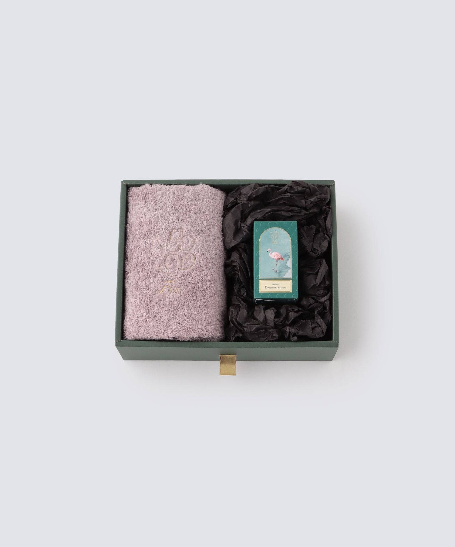 オーガニックコットン フェイスタオル＆Foo Tokyo バスオイル Dreaming Aroma  1本 ギフトセット - Foo Tokyo公式ストア