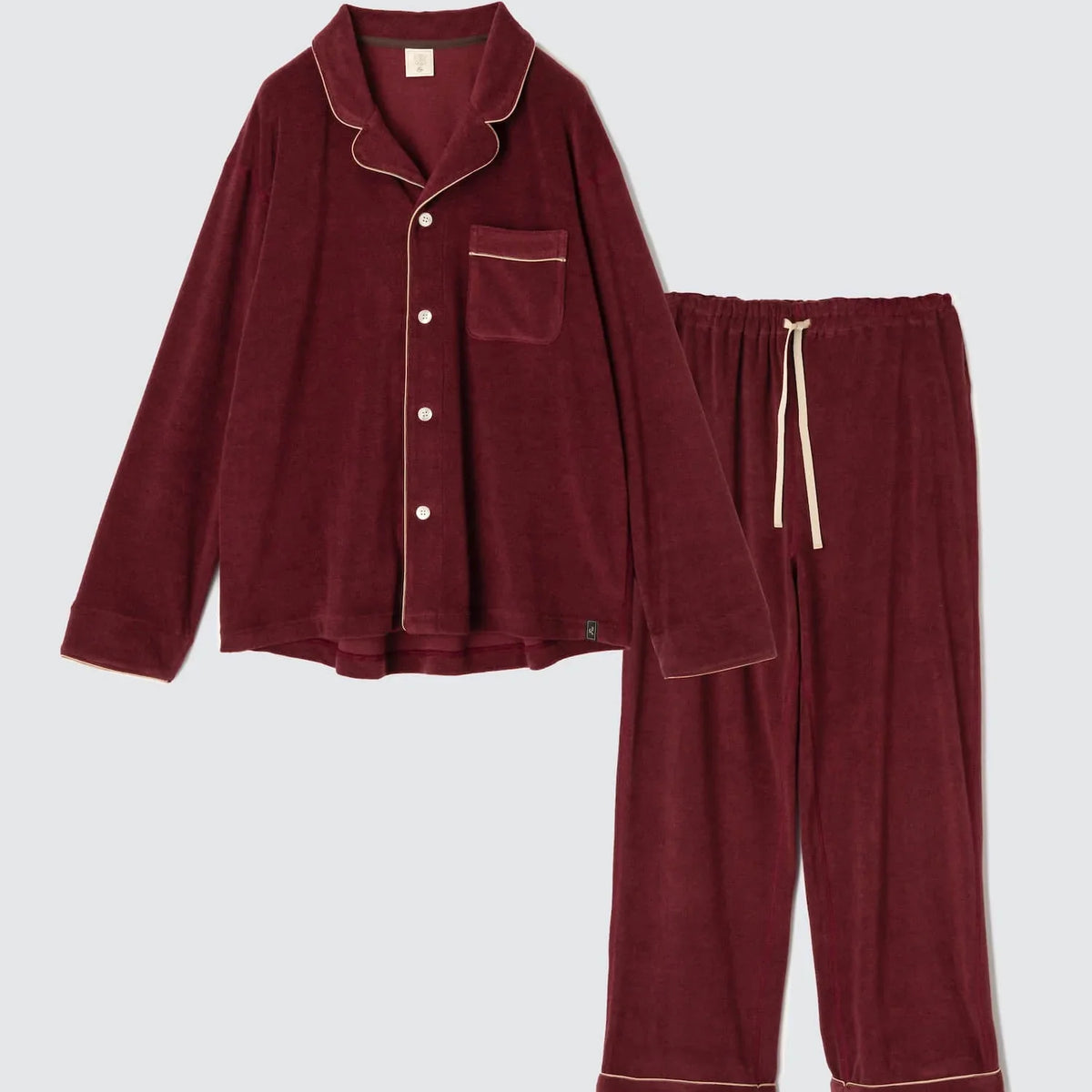 TENERITA ワインレッド パジャマ Mサイズ Foo Tokyo 公式ストア | 【ボトムス】コットンパジャマ ワインレッド